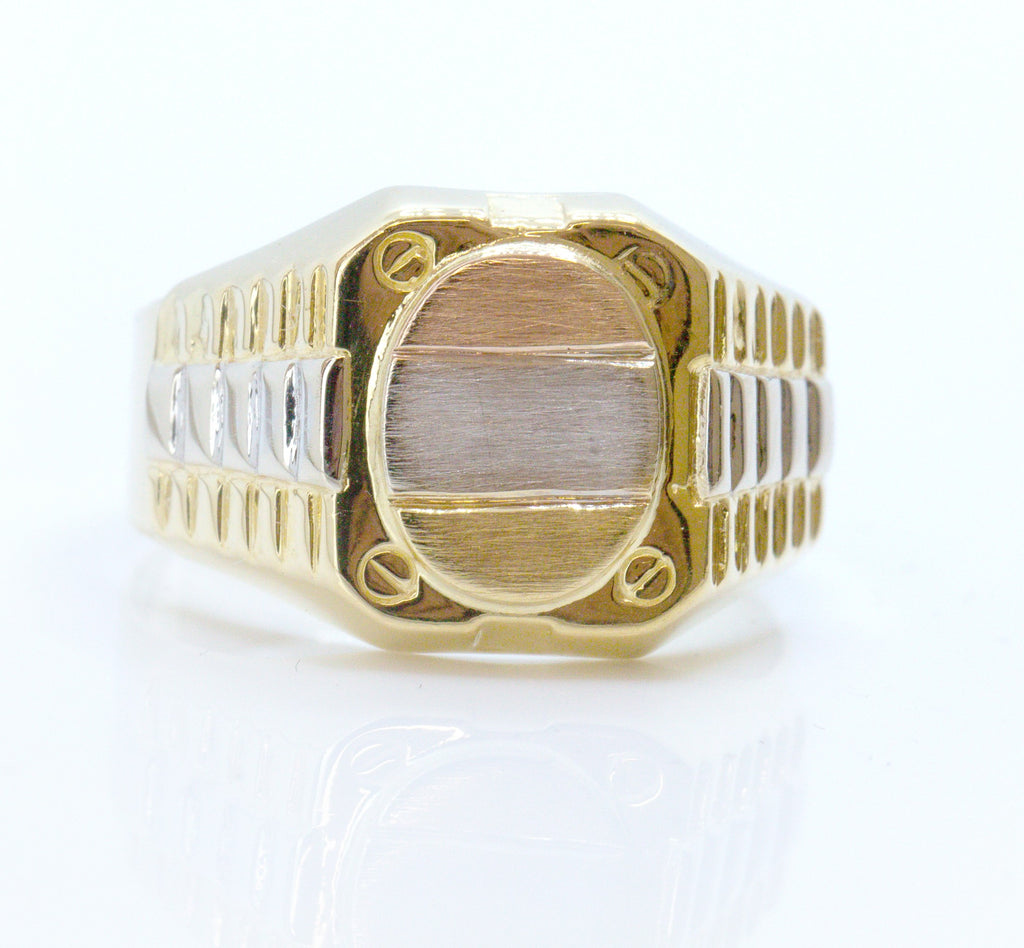 Anillo masculino tres colores
