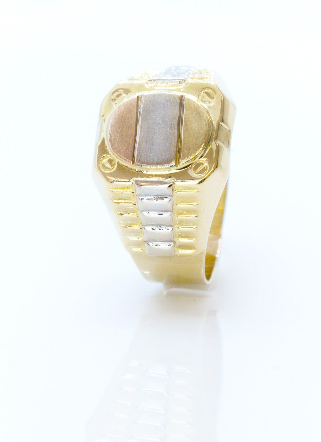 Anillo masculino tres colores
