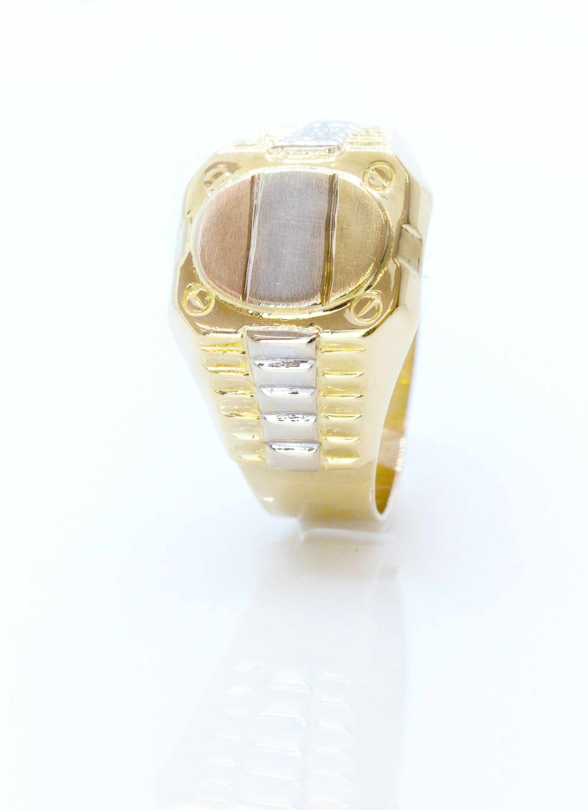 Anillo masculino tres colores
