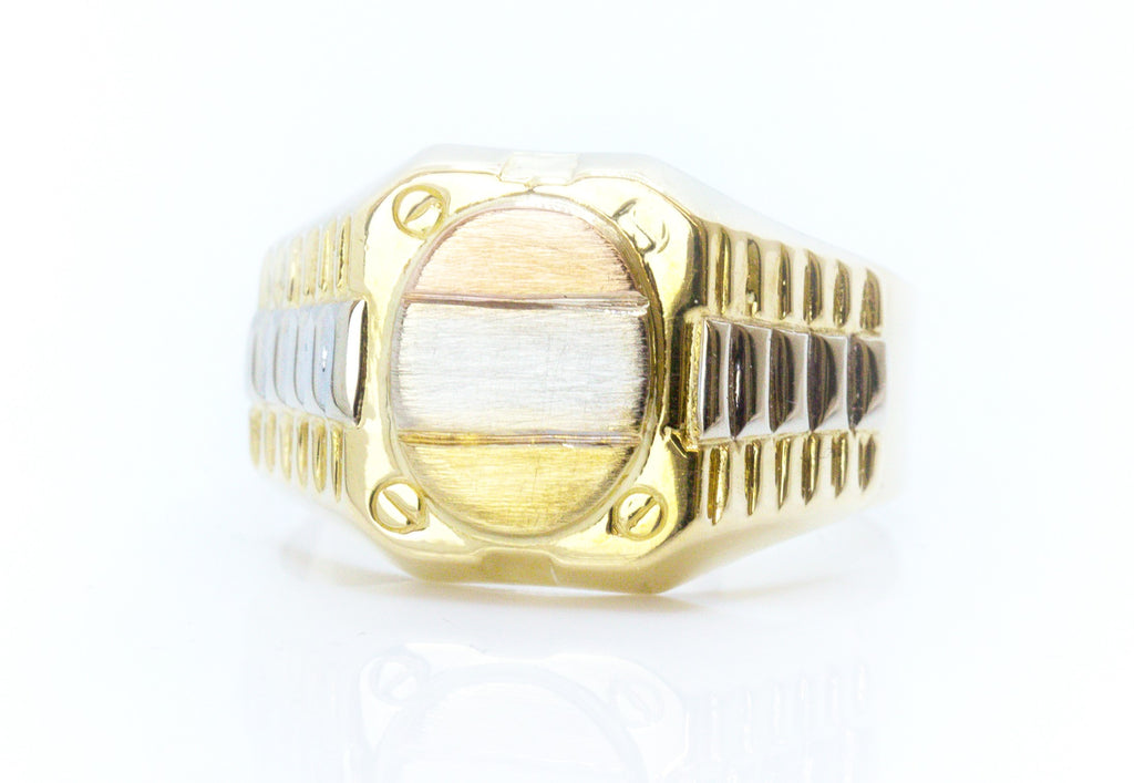 Anillo masculino tres colores
