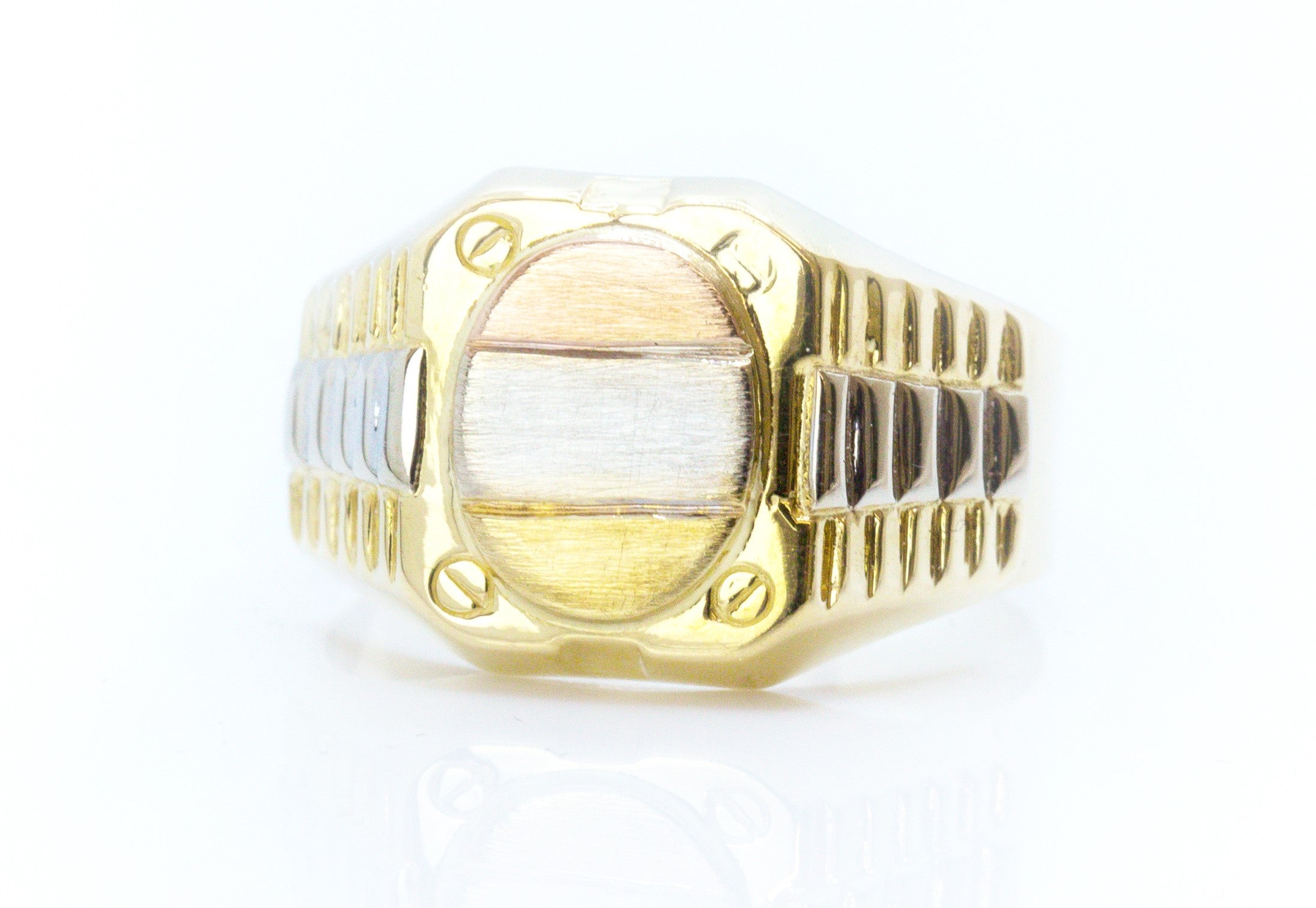 Anillo masculino tres colores