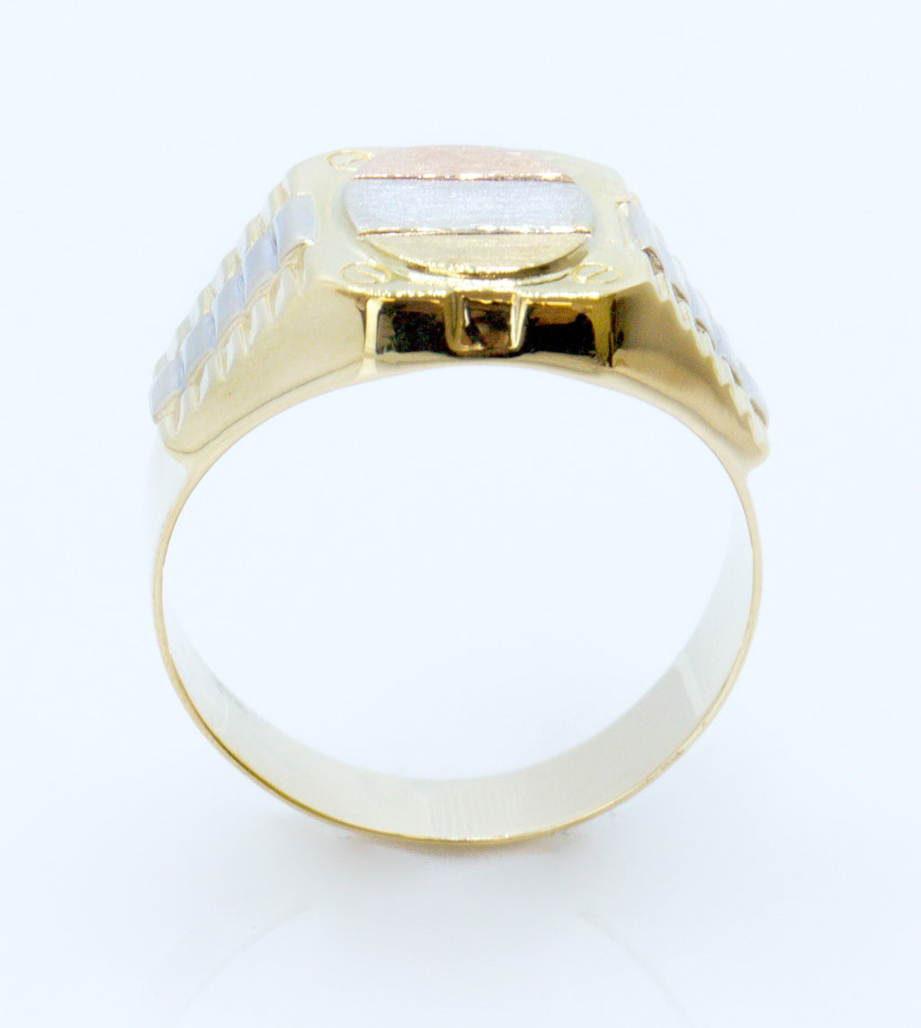 Anillo masculino tres colores