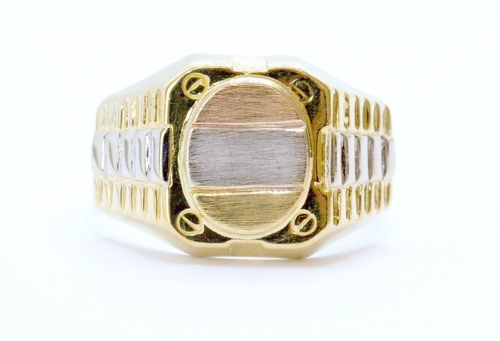 Anillo masculino tres colores