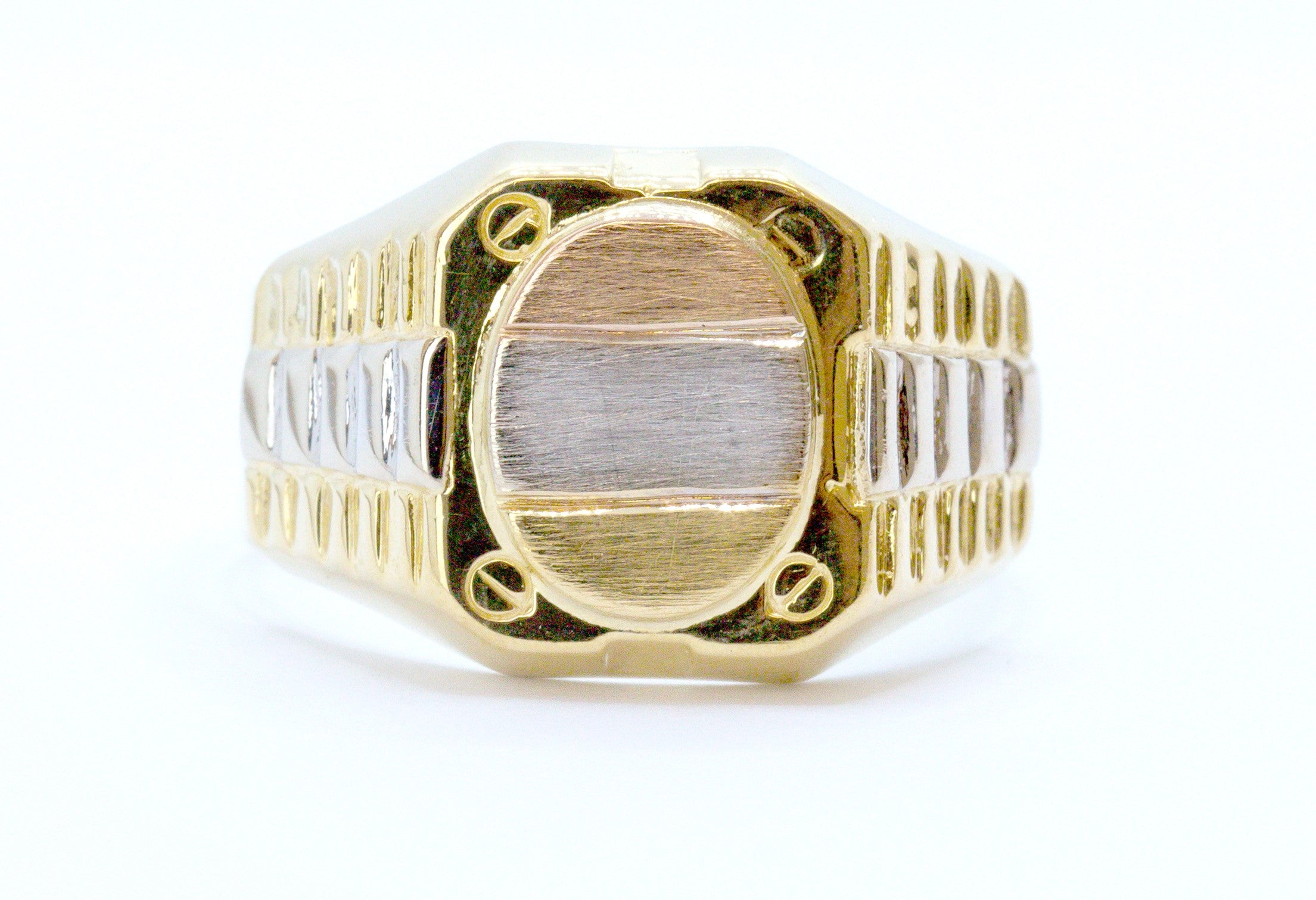 Anillo masculino tres colores