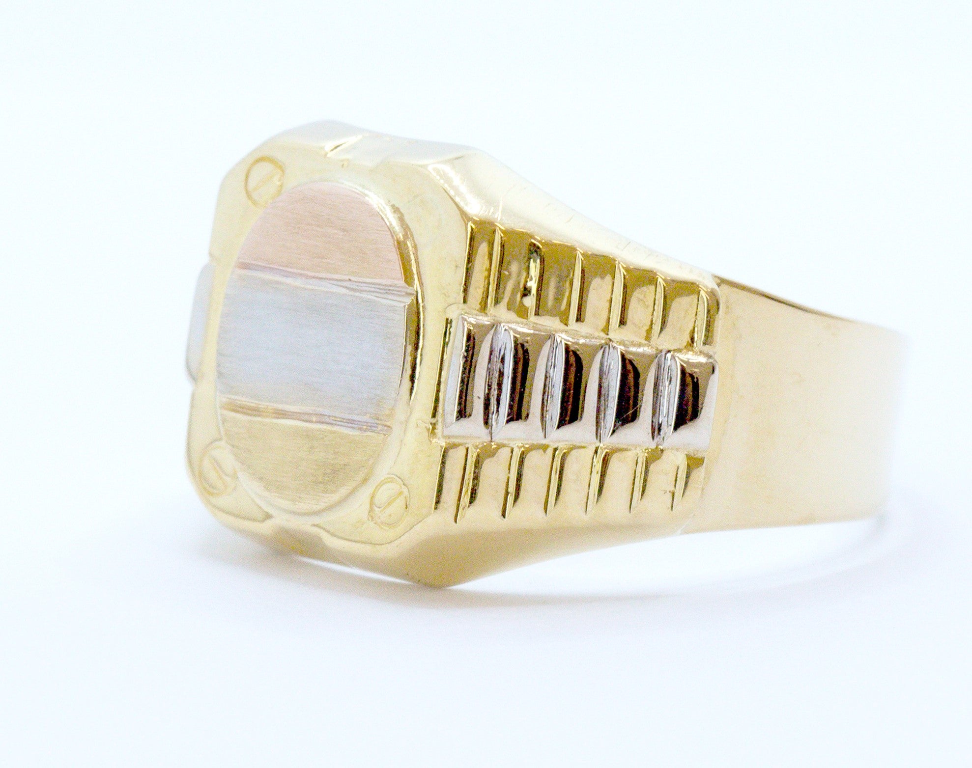 Anillo masculino tres colores