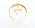 Anillo de oro macizo de 18K con perfil de corazón "Te Amo"