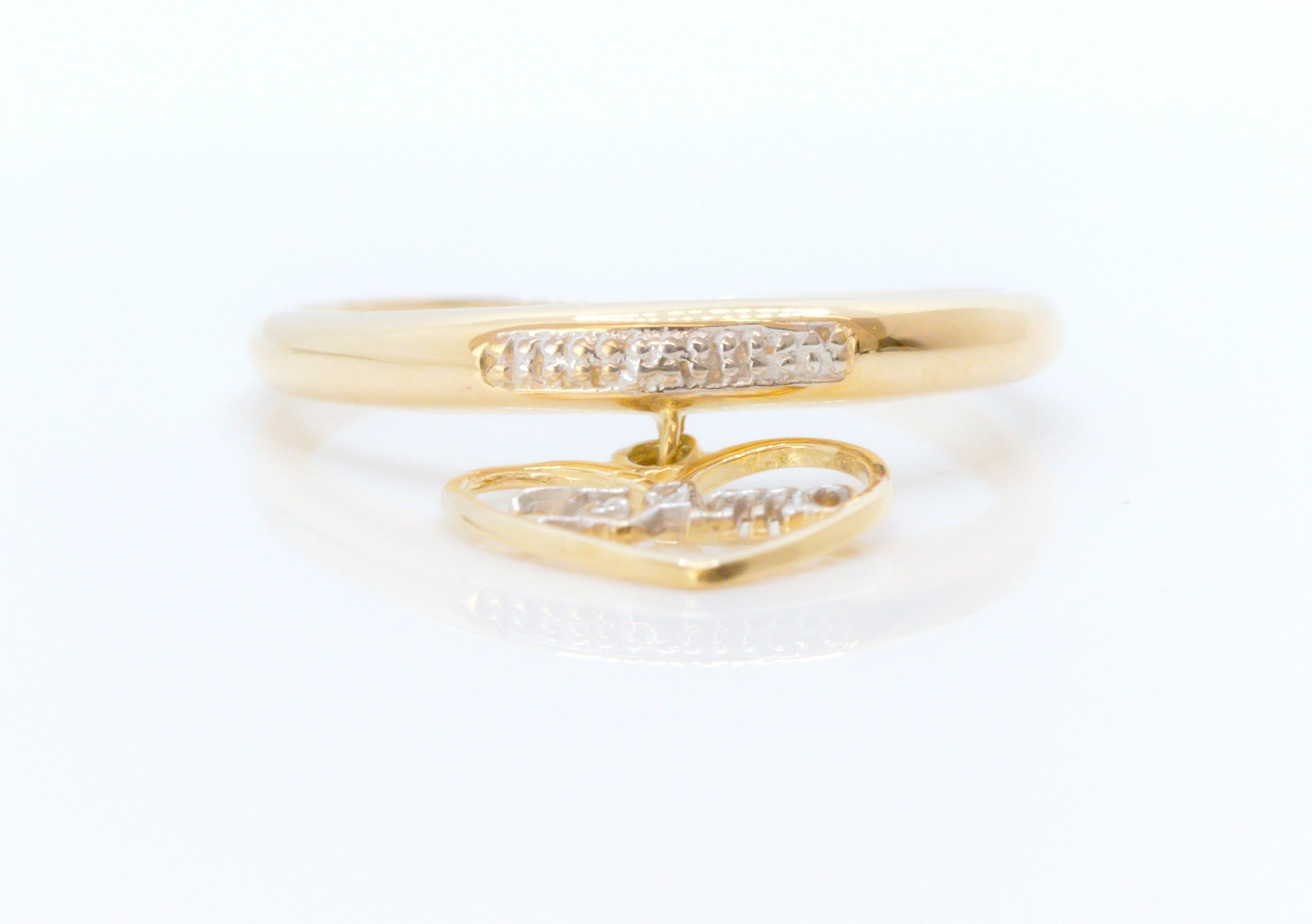 Anillo en Oro Sólido 18K Corazón Te amo