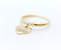 Anillo en Oro Sólido 18K Corazón Te amo