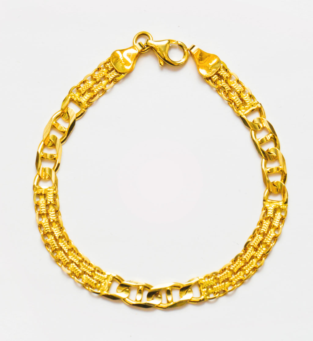 Pulsera de oro macizo de 18K con eslabones intro