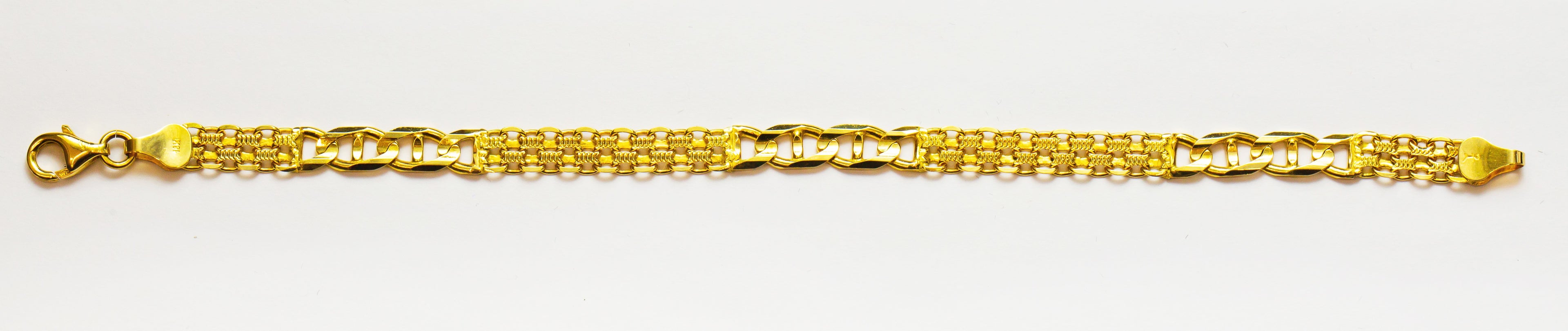 Pulsera de oro macizo de 18K con eslabones intro