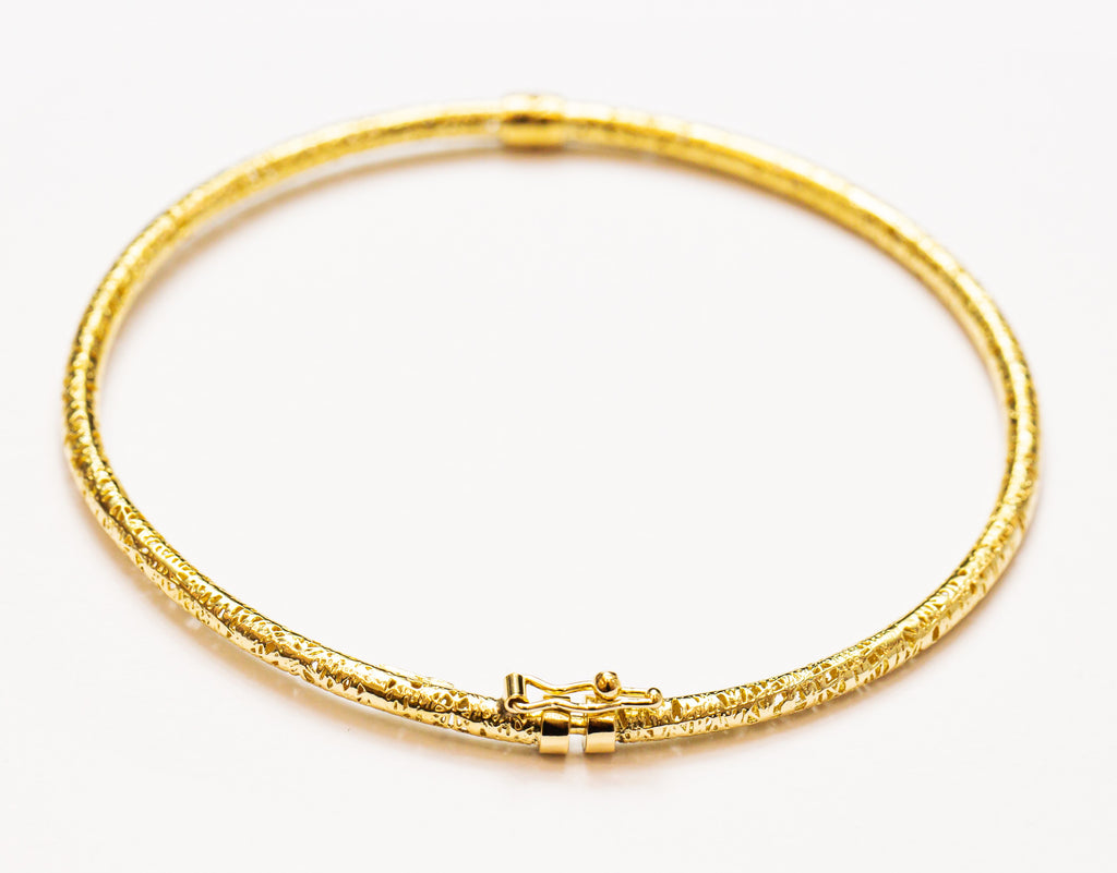 Bracelete ouro 18K Perfil Cilíndrico