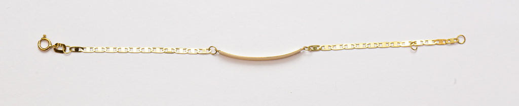 Pulseira infantil com plaquinha