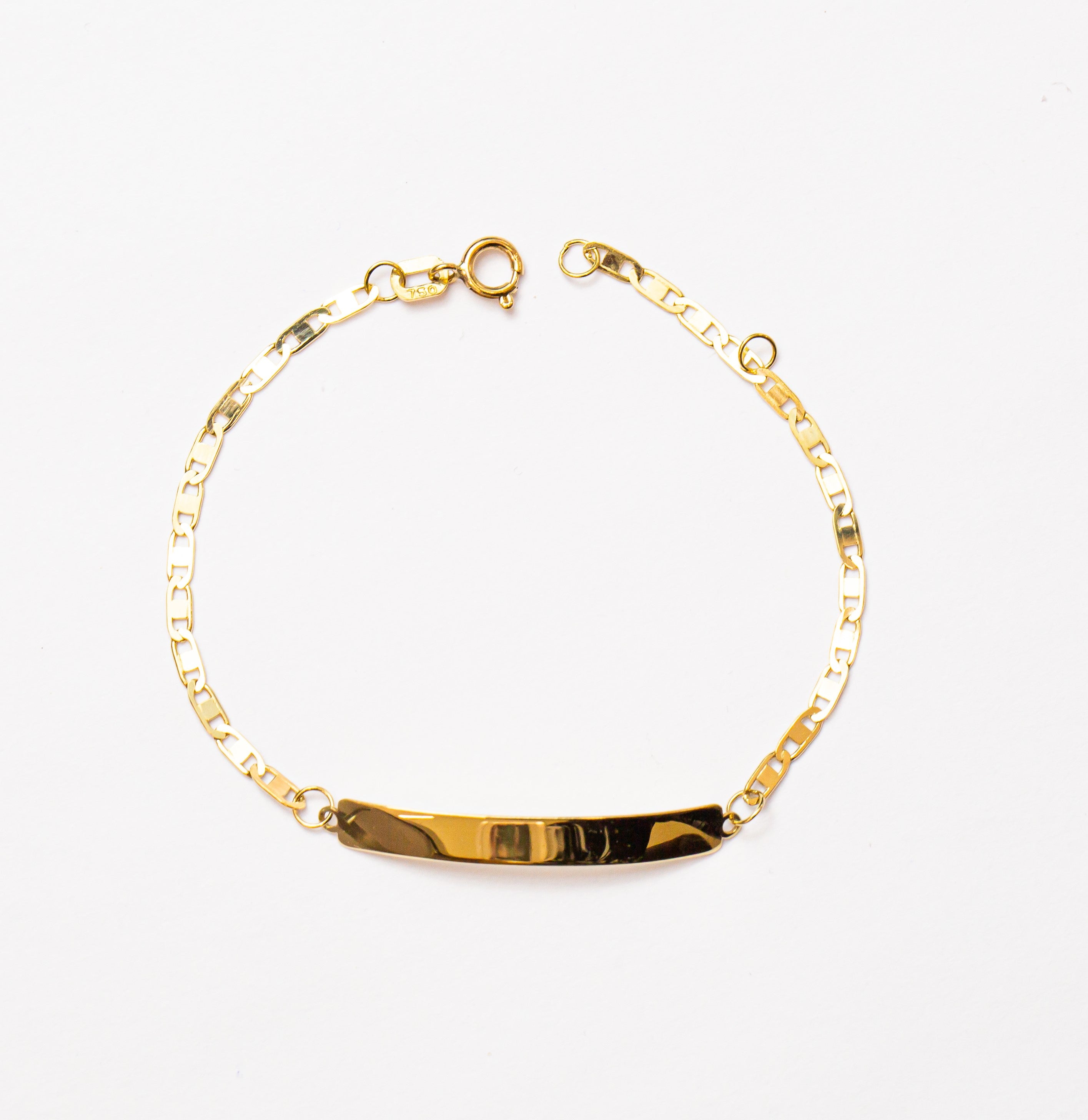 Pulsera infantil con placa