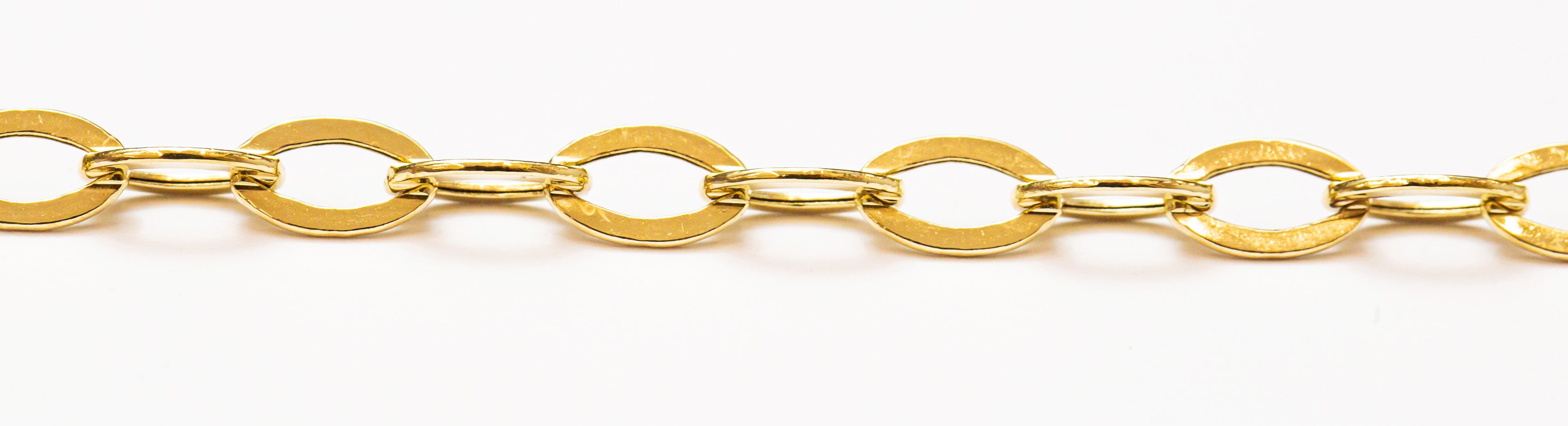 Pulsera de mujer Groumett eslabón aplanado
