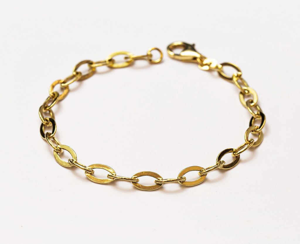 Pulsera de mujer Groumett eslabón aplanado