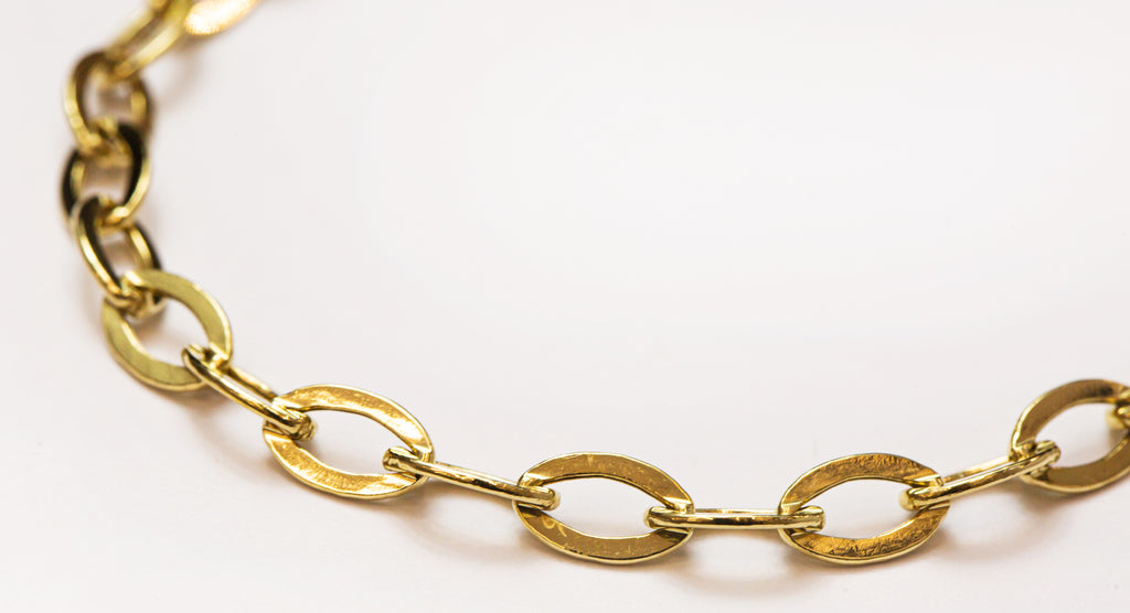 Pulsera de mujer Groumett eslabón aplanado