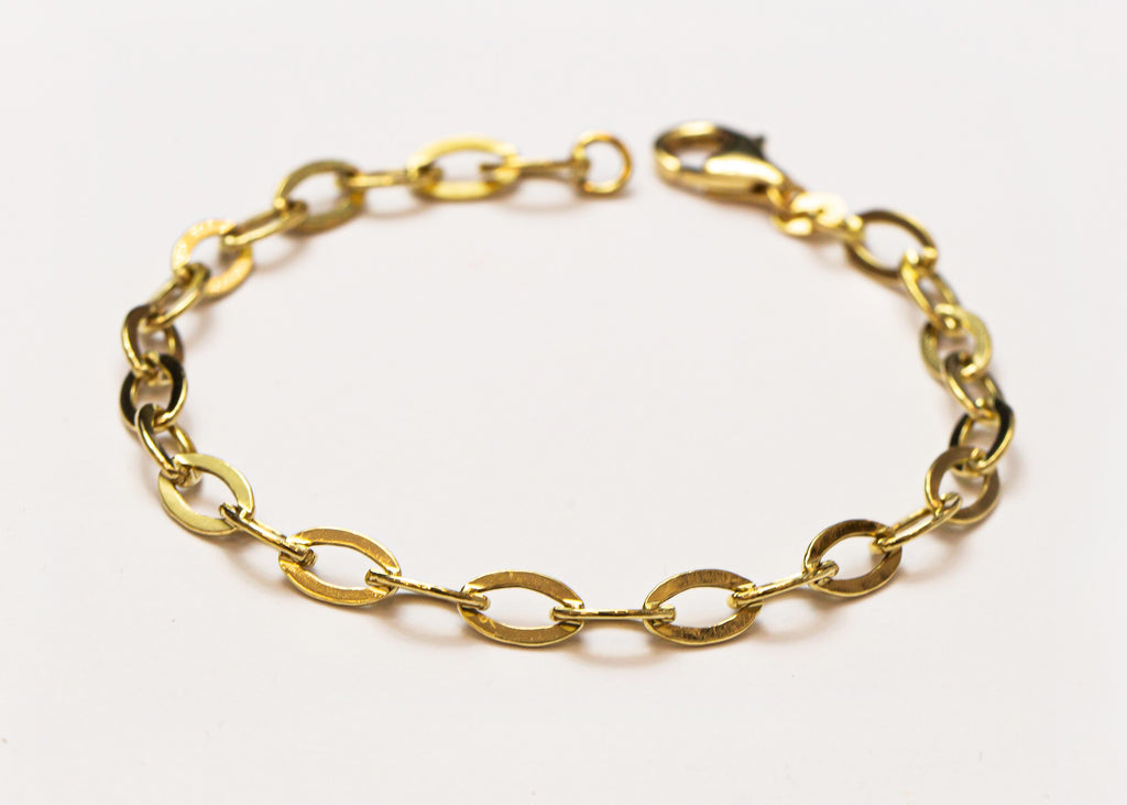 Pulsera de mujer Groumett eslabón aplanado