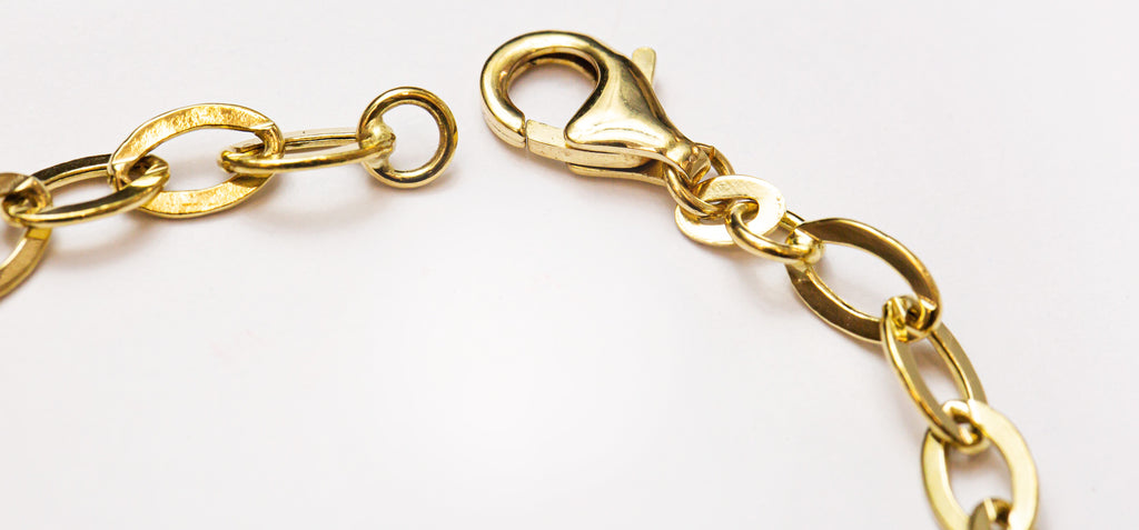 Pulsera de mujer Groumett eslabón aplanado