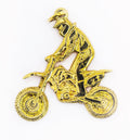Colgante de motociclista de oro macizo de 18 quilates