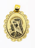 Colgante en Oro Sólido 18K Rostro Santa Grande