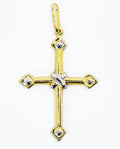Colgante de oro macizo de 18 quilates con cruz