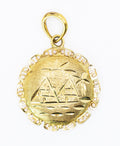 Colgante de Oro Macizo de 18 quilates Medalla Desierto