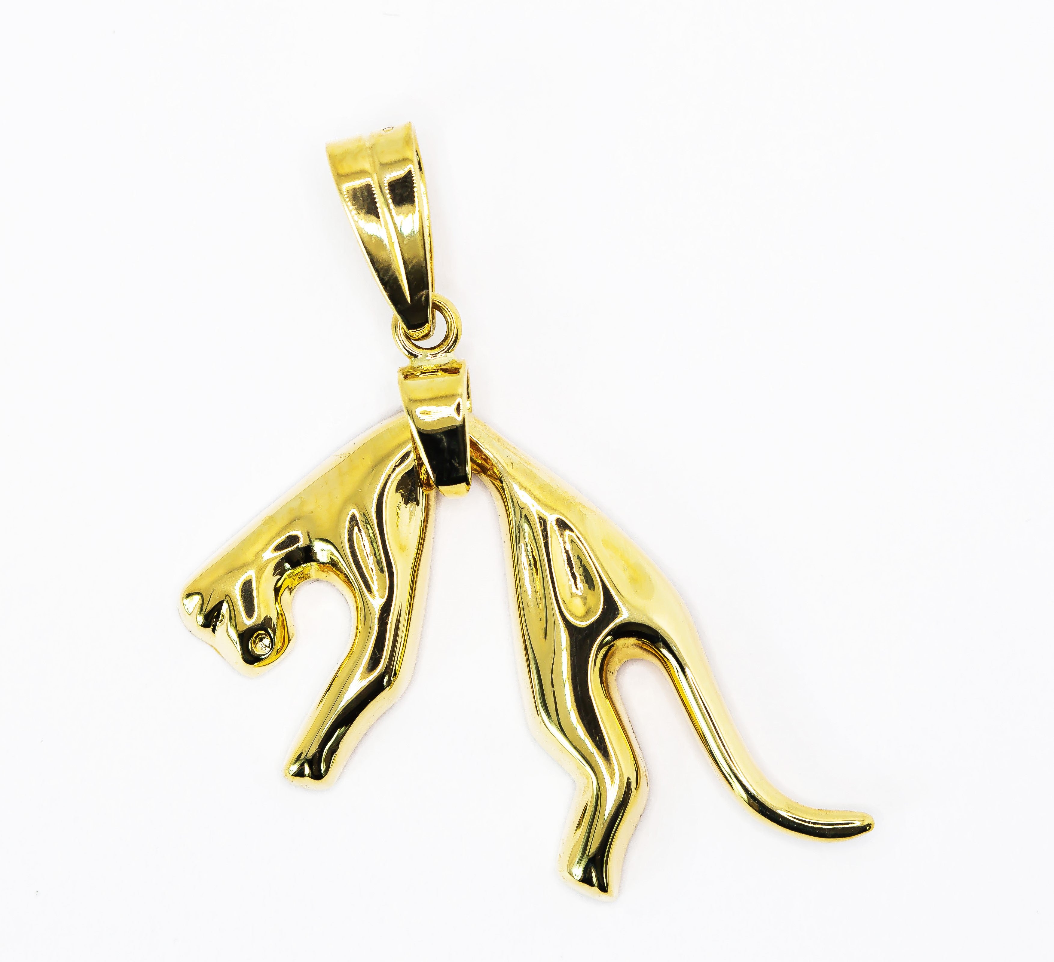 Colgante de oro macizo de 18 quilates con diseño de onza