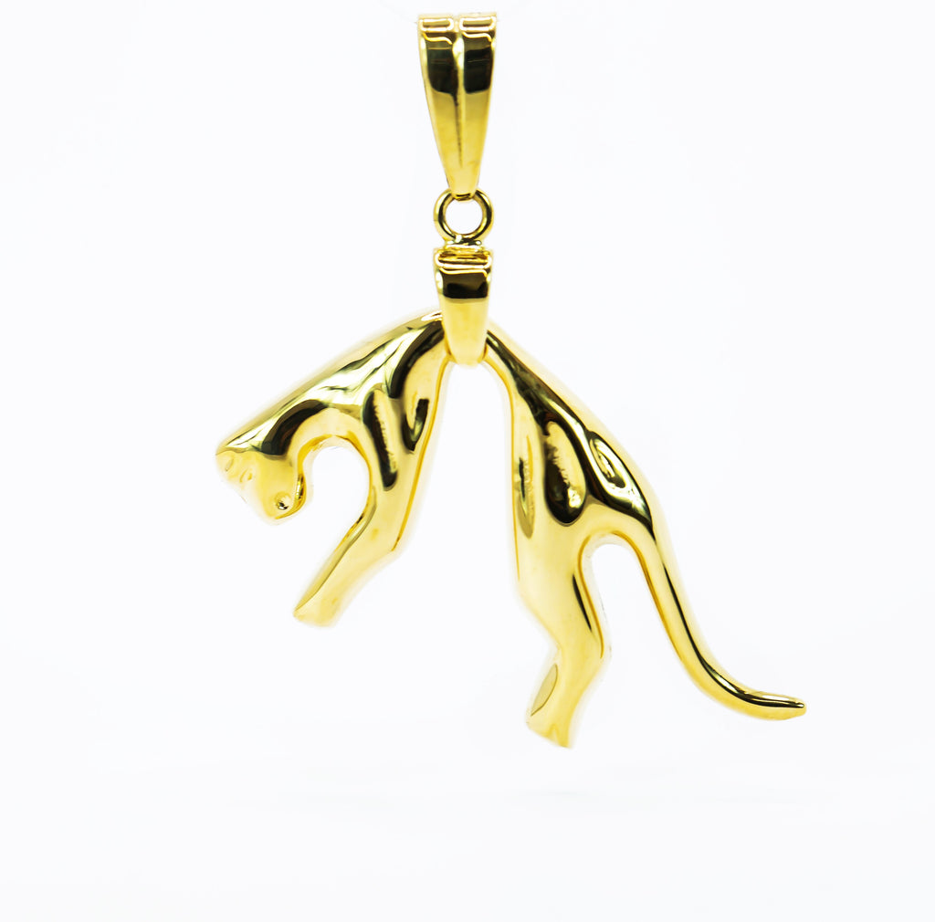 Colgante de oro macizo de 18 quilates con diseño de onza