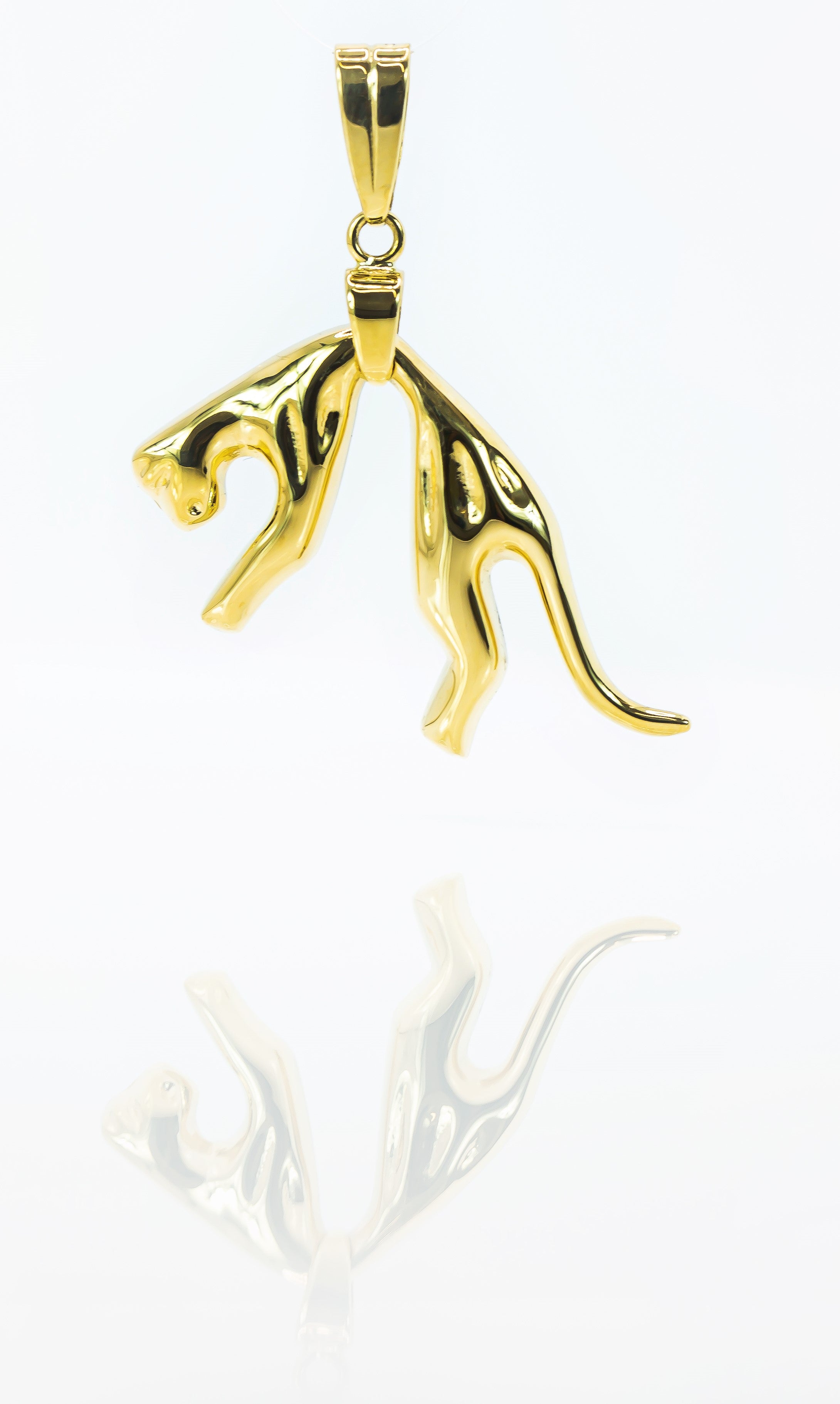 Colgante de oro macizo de 18 quilates con diseño de onza