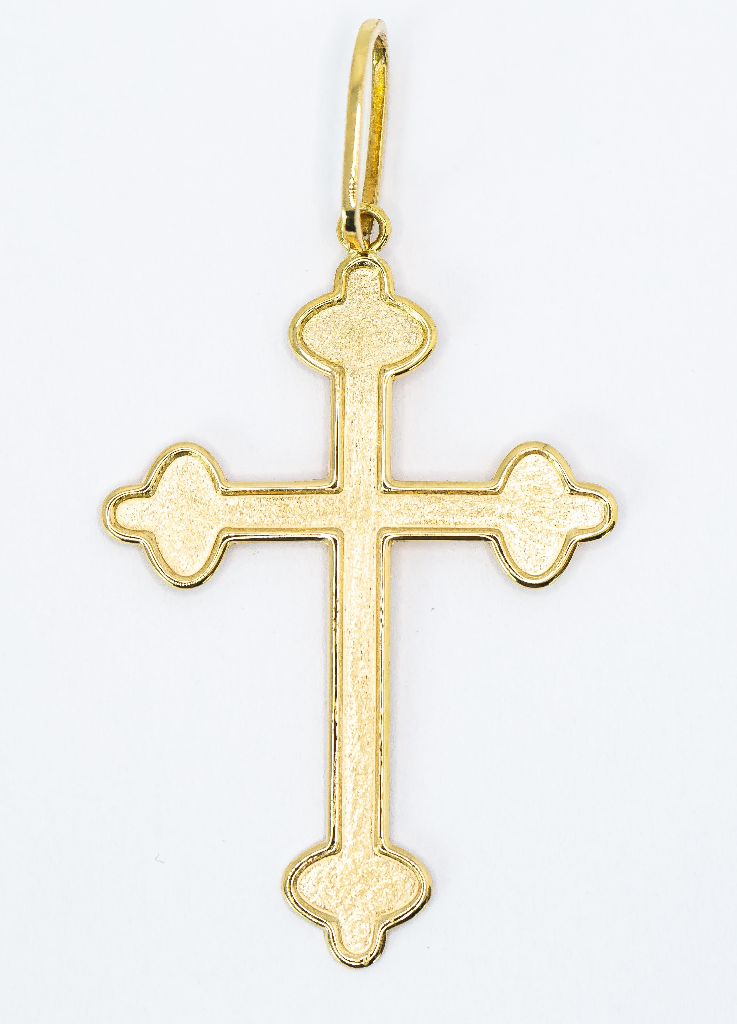 Colgante en Oro Sólido 18K crucifijo santísima trinidad