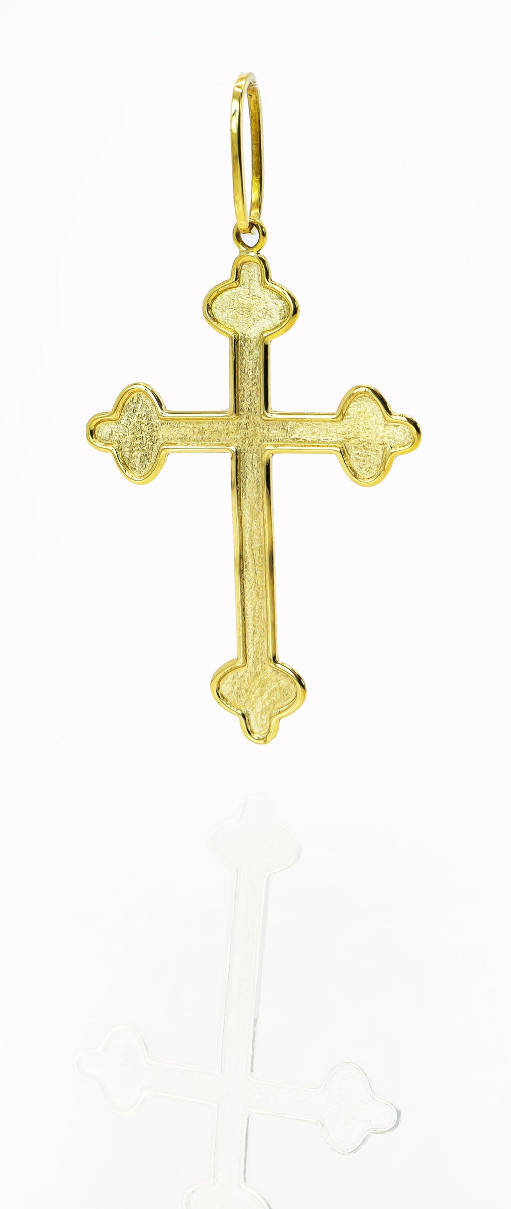 Colgante en Oro Sólido 18K crucifijo santísima trinidad