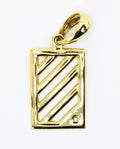 Colgante de oro macizo de 18 quilates con placa calada