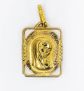 Colgante de oro macizo de 18 quilates Medalla de la Virgen María