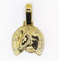 Colgante de oro macizo de 18 quilates, herradura pequeña
