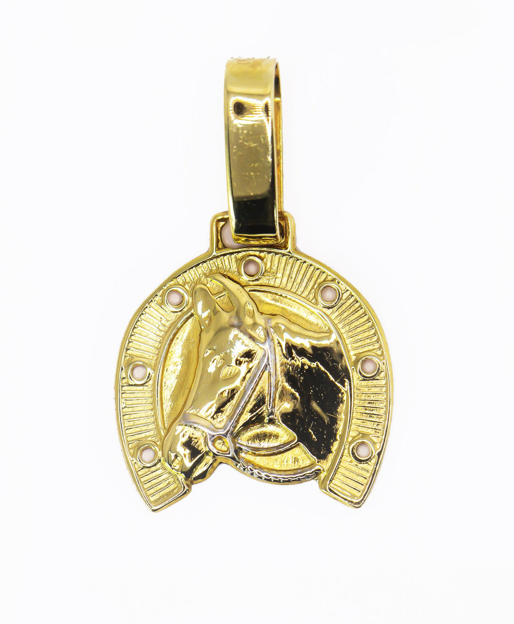 Colgante de oro macizo de 18 quilates, herradura pequeña