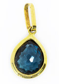 Colgante de oro macizo de 18 quilates en forma de gota