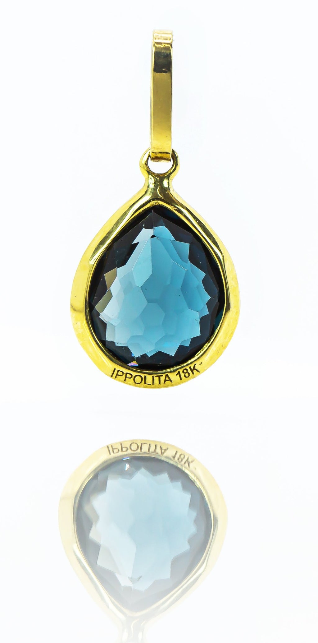 Colgante de oro macizo de 18 quilates en forma de gota