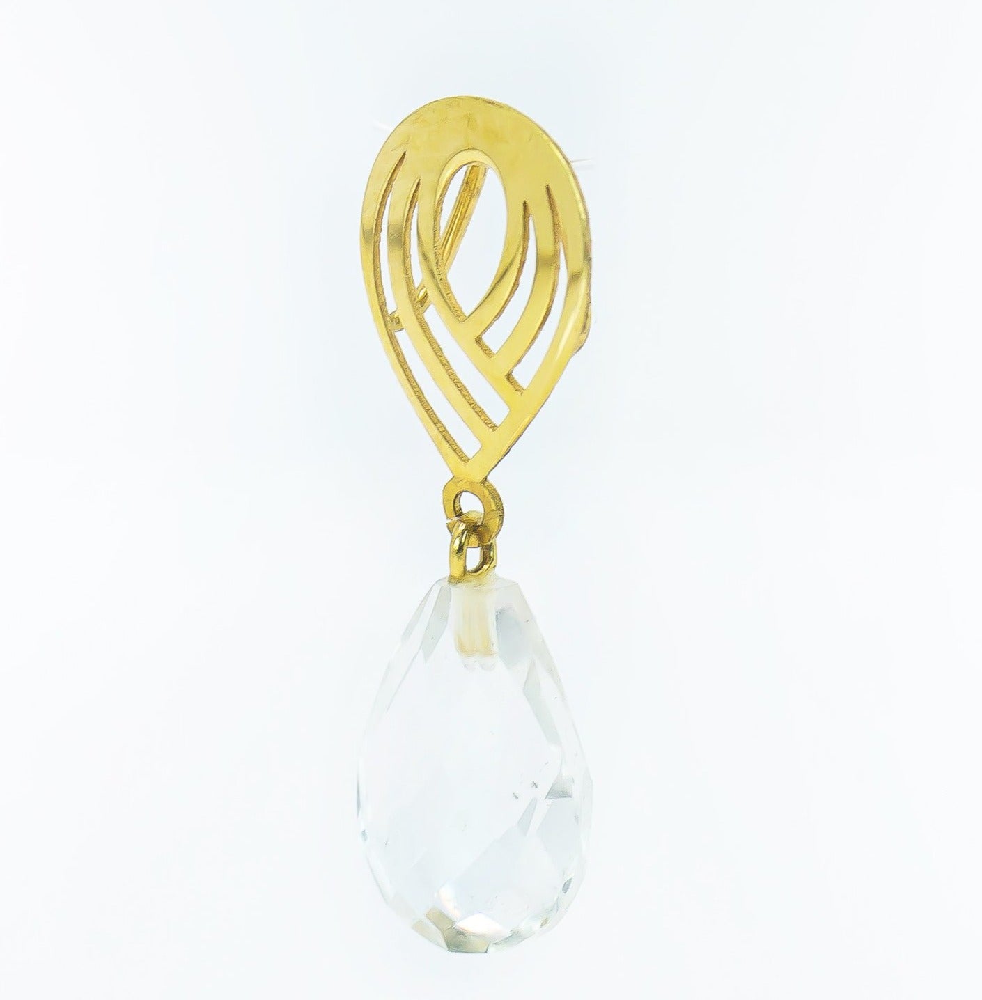 Colgante de oro macizo de 18 quilates con forma de gota