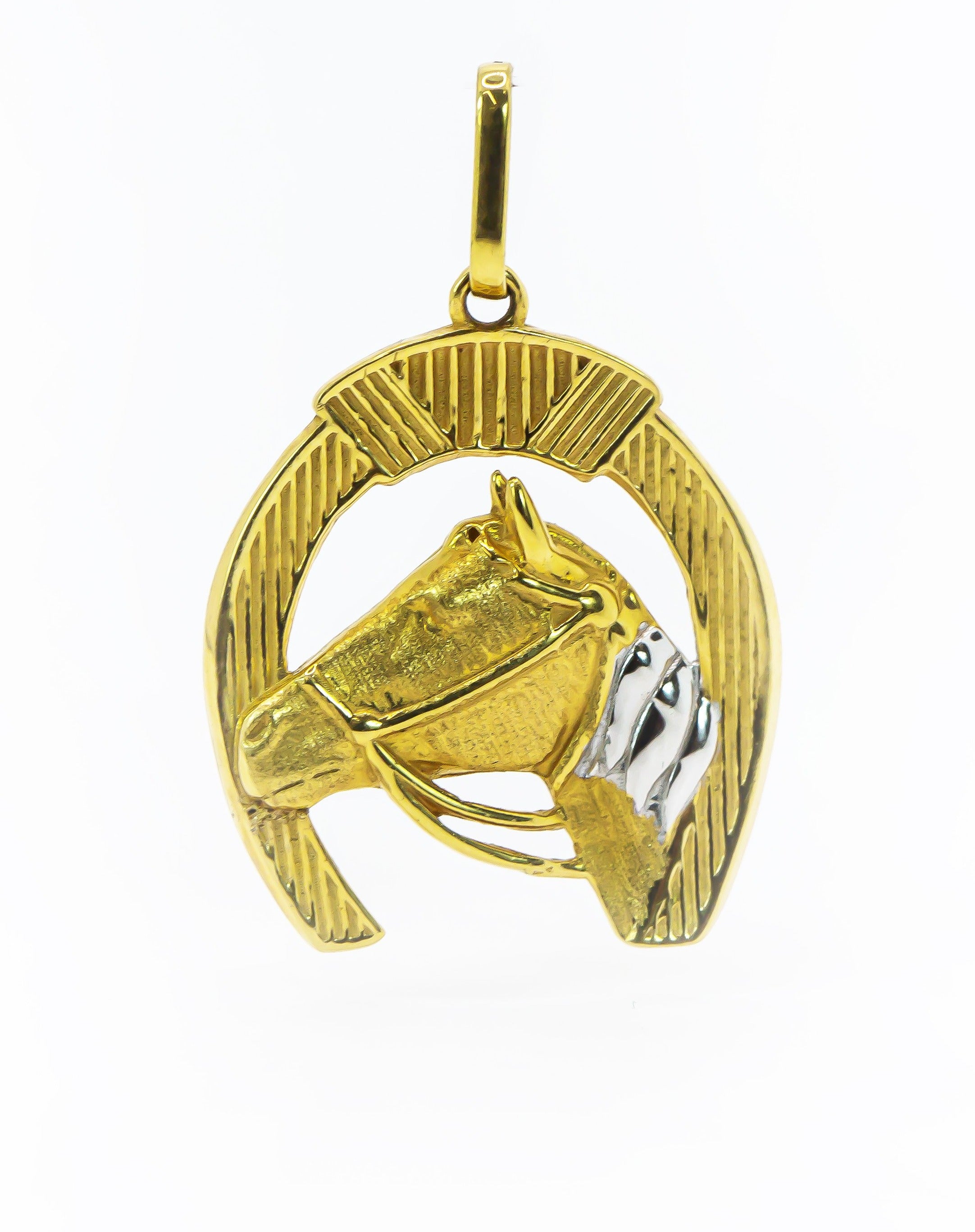 Colgante de Herradura en Oro Sólido de 18K