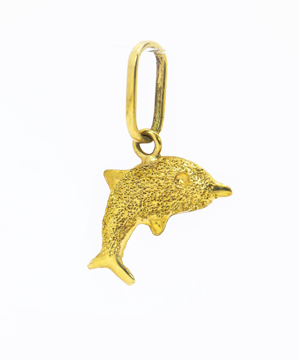 Colgante de oro macizo de 18 quilates, delfín en filigrana