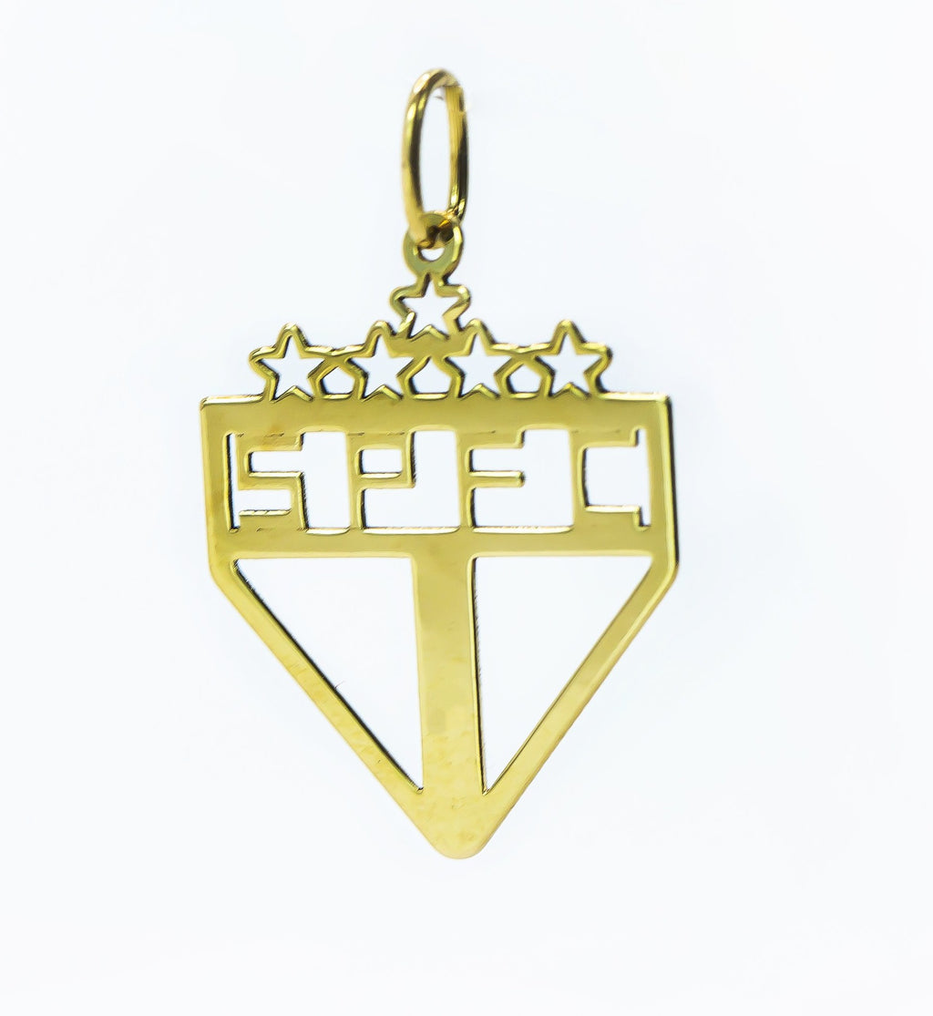Colgante de Oro Sólido 18K Equipo Sao Paulo