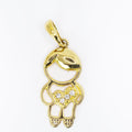 Colgante de oro macizo de 18 quilates con diseño de niña