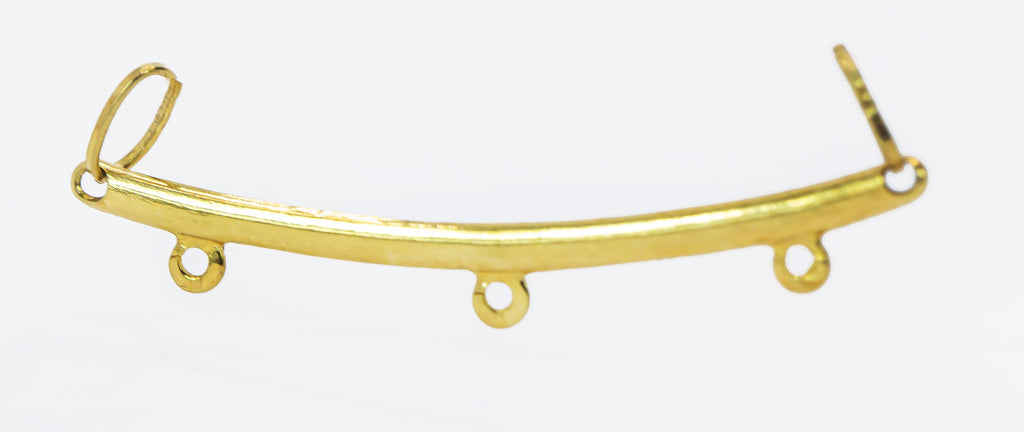 Colgante de oro macizo de 18 quilates con enganche para tres lugares