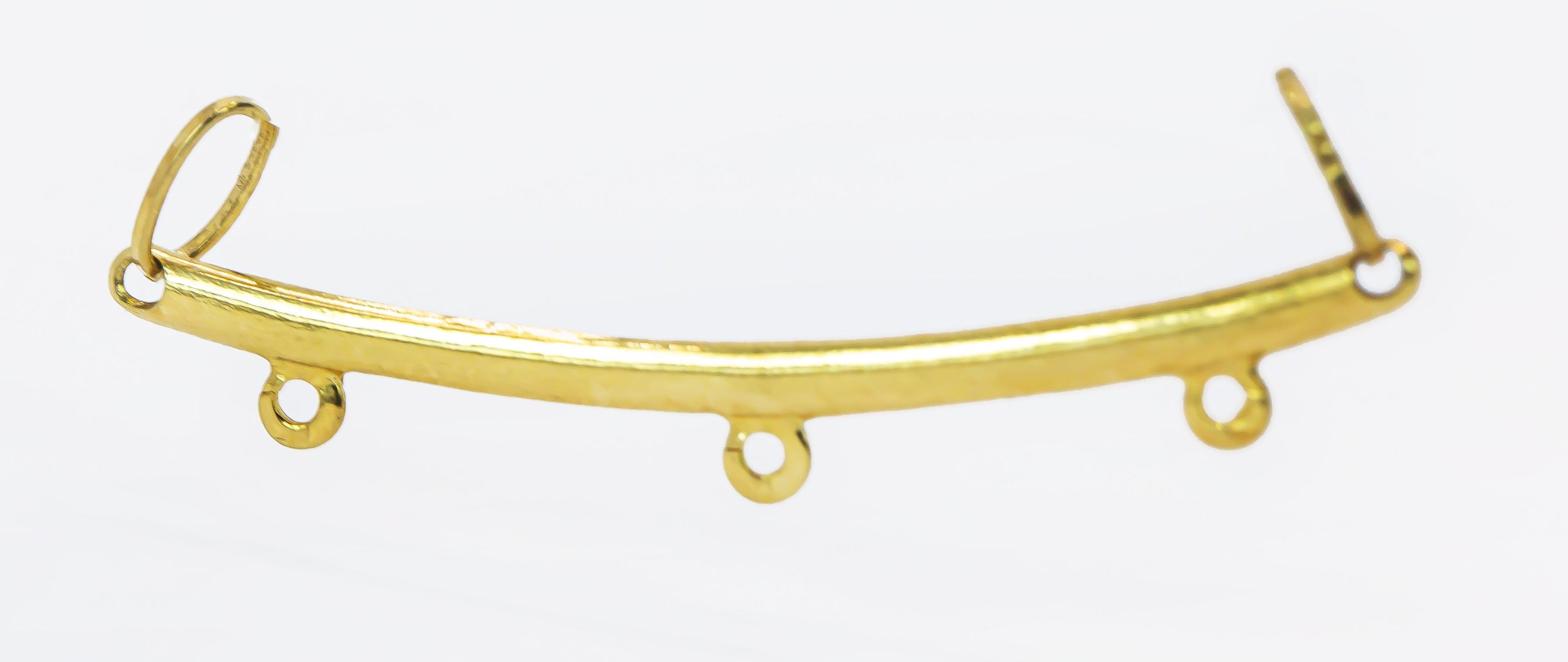 Colgante de oro macizo de 18 quilates con enganche para tres lugares