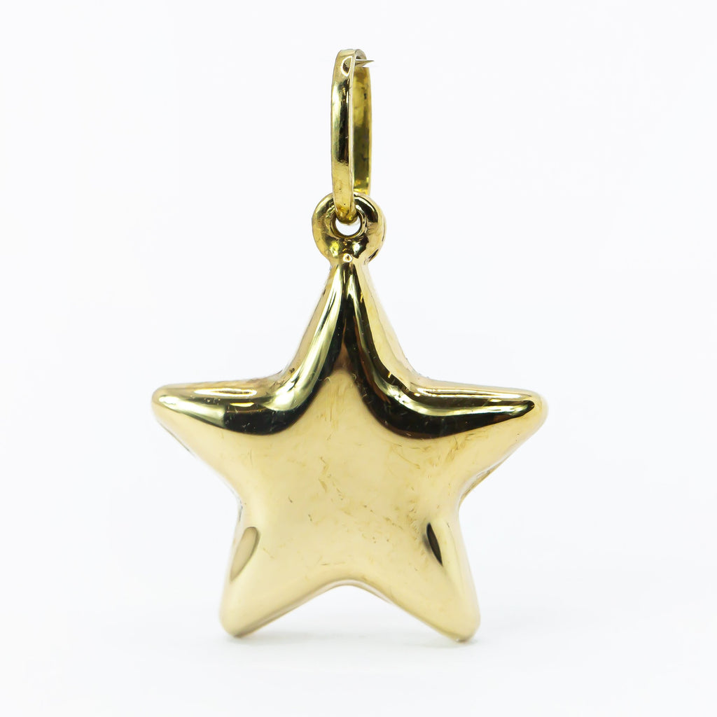 Pingente em Ouro Sólido 18K Estrela Comum
