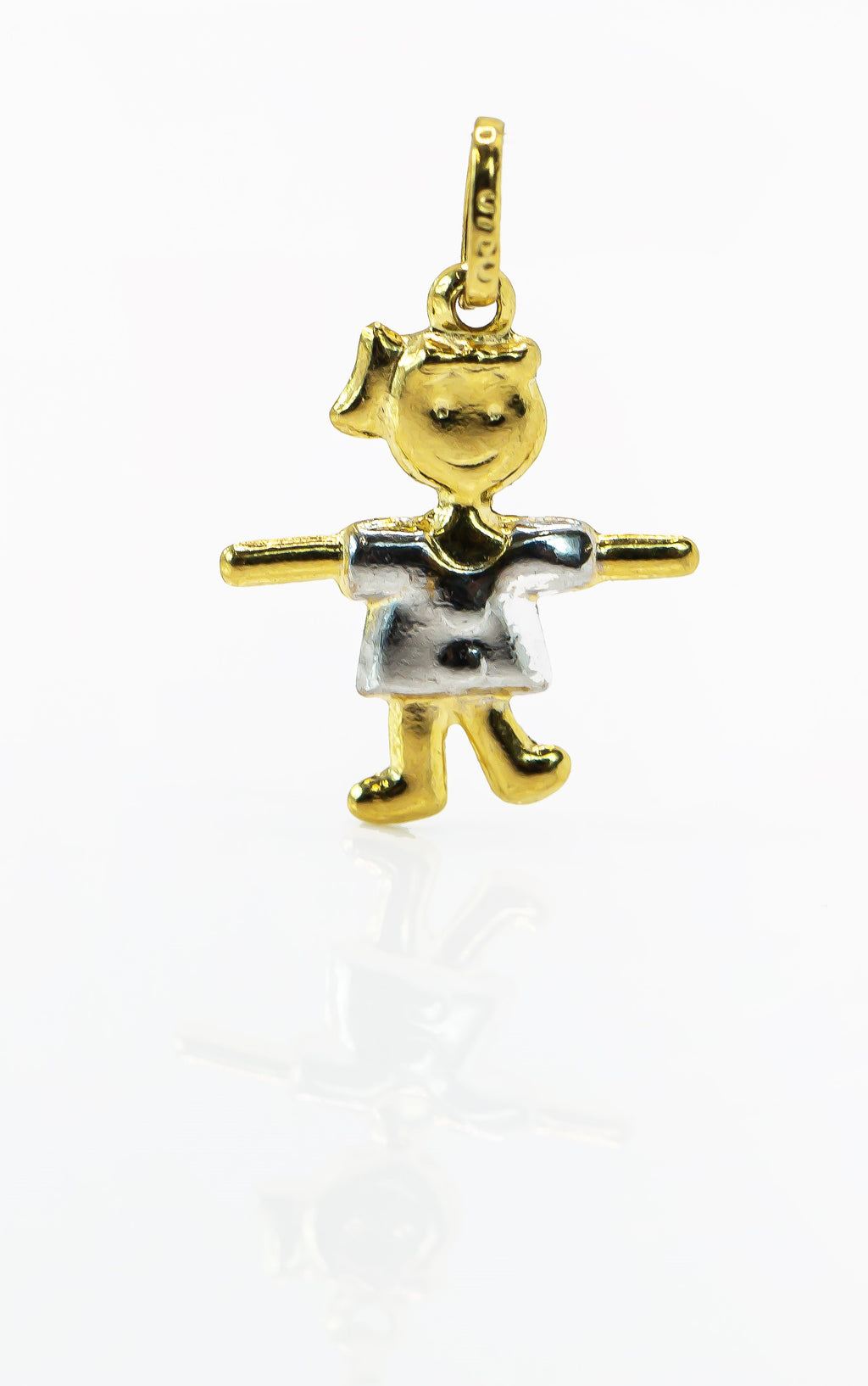 Colgante de Oro Sólido de 18K Niña
