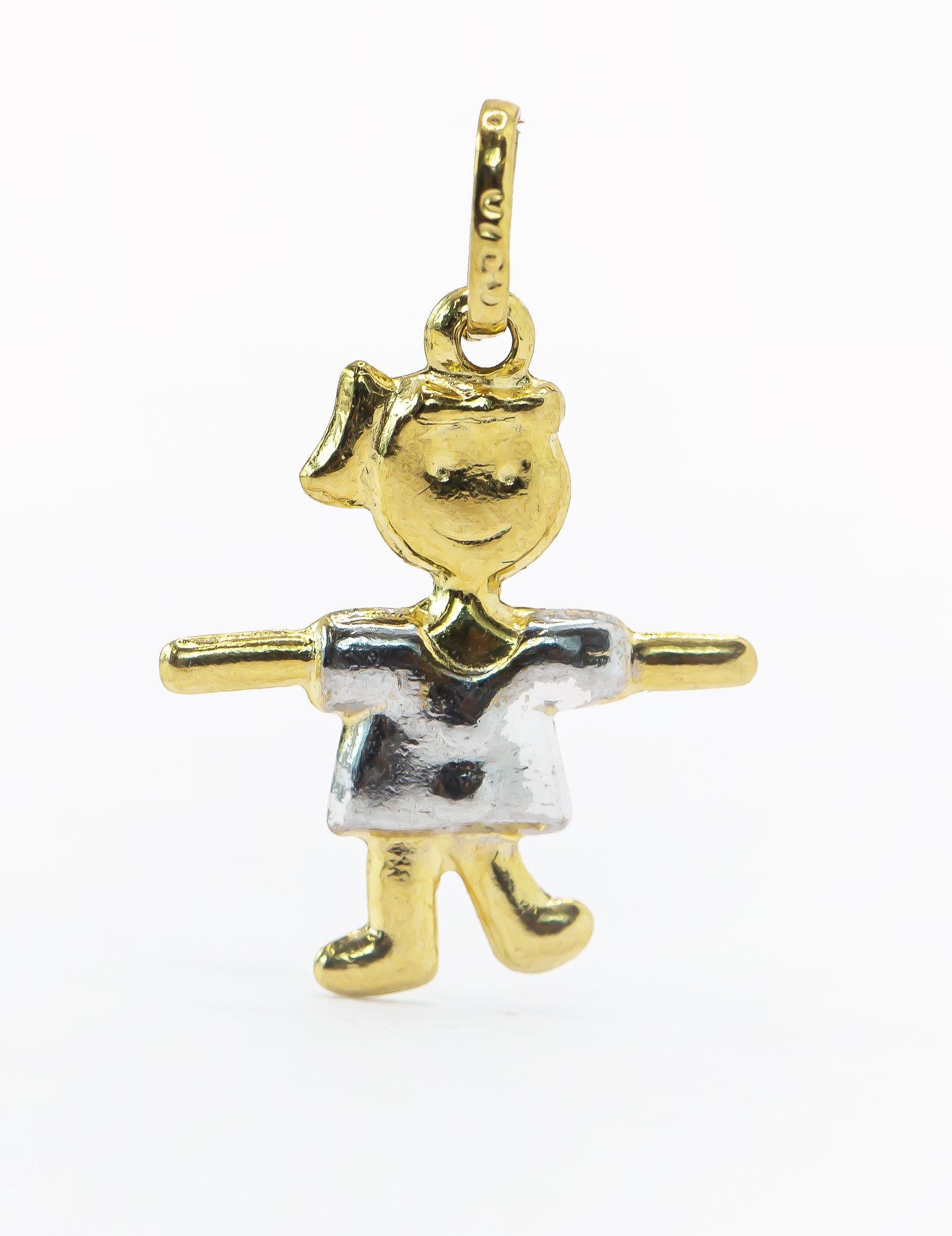 Colgante de Oro Sólido de 18K Niña