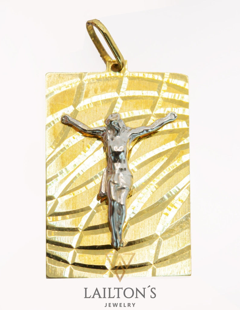 Pingente Em Ouro Sólido 18K Jesus Crucificado Pingentes